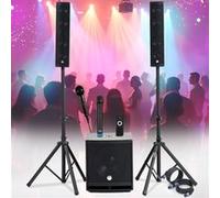 Pack SONO DJ BM SONIC, 1200W Enceintes satellites, ENORME SUB 38cm USB/Bluetooth, 2 MICROS, Animation, Mariage, Baptême, Soirée G