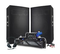 Pack Sono DJ BM SONIC Amplificateur 2000W, Enceintes Passives 2x700W, Table de Mixage, Casque DJ, Câbles et Micro+Clé 32G