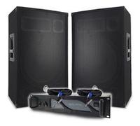 Pack Sono DJ Amplificateur 3000W, Paire d'Enceintes Passives 2x700W, Câbles Speakon, Sonorisation PRO