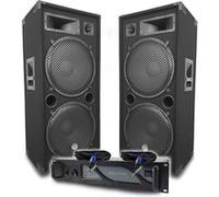 Pack Sono DJ BM SONIC Amplificateur 3000W, Paire d'Enceintes Passives LSC215 2x2000W, Câbles Speakon, Sonorisation PRO G