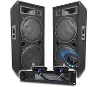Pack Sono DJ BM SONIC Amplificateur 4000W, 2 ENCEINTES LSC215 2x2000W, Câbles Speakon, Sonorisation PRO, Soirée Salle des fêtes G