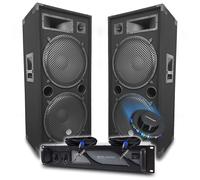 Pack Sono DJ Amplificateur 4000W, 2 ENCEINTES LSC215 2x2000W, Câbles Speakon, Sonorisation PRO, Soirée Salle des fêtes