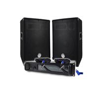 Pack Sono DJ BM SONIC Amplificateur BMS1000 1000W, Paire d'Enceintes Passives BMS10 2x400W, Câbles, Sonorisation PRO+Clé 32G