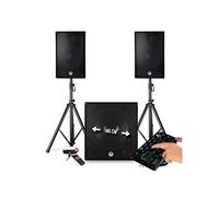 Pack SONO DJ BMS-1815 - 2700W Enceintes 15" Caisson/SUB 18" +Pieds - USB/BLUETOOTH - TABLE DE MIXAGE PRONOMIC 4 Canaux