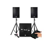 Pack SONO DJ BMS-1815 - 2700W Enceintes 15 Caisson/SUB 18 +Pieds - USB/BLUETOOTH - TABLE DE MIXAGE PRONOMIC 4 Canaux