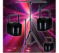 Pack Sono DJ LIGHT - LYT-OR - LS10 - 3 effets DERBY - 4 LEDs RGBW - Portique réglable 110-280 cm