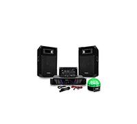 Pack Sono DJ300 ampli + enceintes 500W + Table de mixage USB BLUETOOTH + Astro SIXMAGIC LED RVB