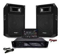 Pack Sono DJ500-AX-BT ampli + HP 500W Table de mix