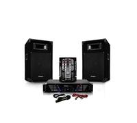 Enceintes, baffle et amplis DJ GENERIQUE pack sono dj500-ax mkii usb bluetooth ampli + hp 500w table de mix dj21usb-mkii