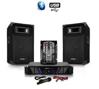 Pack Sono DJM300-BT ampli + HP 500W Table de mix avec USB Bluetooth