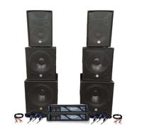 Pack Sono Double Tours de Son amplifiées 7000W bi Amplification avec câblages fourni entrée RCA