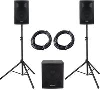 Pack Sono Enceinte Actif DJ Bluetooth USB 540W Subwoofer 18" Haut Parleur 12"