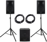 Pack Sono Enceinte Actif DJ Bluetooth USB 540W Subwoofer 18" Haut Parleur 15"