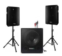 PACK SONO ENCEINTE + CAISSON DE BASSES + PIEDS + CABLES HP et PC offerts !!! - PA DJ SONO MIX idéal soirée dansante disco mobile