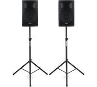 Pack Sono Enceinte PA Haut Parleur 15'' Active USB AUX Bluetooth 500W + Pieds