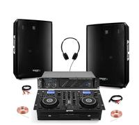 Pack Sono - GEMINI CDM-4000BT Bluetooth USB CD MP3 - Ampli AMP1000-MKII 2x800W - 2 Enceintes DISCO15B 700W - Pieds SS01B-MINI