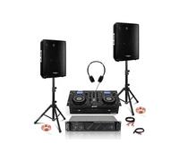 Pack Sono - GEMINI CDM-4000BT Bluetooth USB CD MP3 - Ampli AMP300-MKII 2x240W - 2 Enceintes DISCO12B 600W - Pieds SS01B-MINI