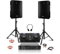 Pack Sono - GEMINI CDM-4000BT Bluetooth USB CD MP3 - Ampli AMP600-MKII 2x480W - 2 Enceintes DISCO15B 700W - Pieds SS01B-MINI