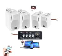 PACK SONO HIFI 4 ENCEINTES + 1 AMPLI USB BLUETOOTH Magasin, institue de beauté, Onglerie, cabinet coiffure maison PA DJ MIX PUB BAR