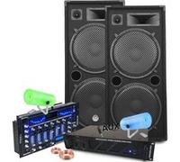 Pack Sono Ibiza Sound 7000W Total 2 Enceintes Bm Sonic, Ampli ventilé, Table Bluetooth/USB, Câbles , Mariage, Salle des fêtes DJ