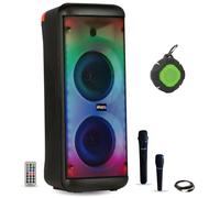 Pack sono Karaoke portable 600w Enceinte Mooving ELECTRO-SOUND600 USB Bluetooth + 2 micros - Mini enceinte cadeau - Soirée Famille