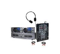 Pack Sono Lecteur CD Gemini CDX-2250I USB - Table Mix DJM150USB-BT Bluetooth USB - Cablage - Casque DJ