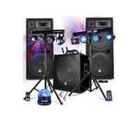 Pack SONO MEGA BASSES 3200W Caisson/Subwoofer bi-amplifié 18" 46cm - HP 215, Portiques 8 Lumières Xperformer/Euphoria