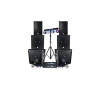 Pack Sono Music Teufeurs DJ Complet 5000W Bi-Amplification Bluetooth Subwoofers 18-15 Pouces Satellites 12 Pouces Câbles Inclus