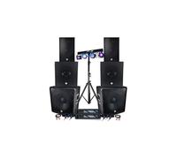 Pack Sono Music Teufeurs DJ Complet 5000W Bi-Amplification Bluetooth Subwoofers 18-15 Pouces Satellites 12 Pouces Câbles Inclus
