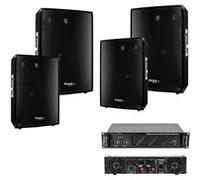 Pack Sono Pro Ibiza Sound 4320w total - 4 Enceintes 4 x 600w - 2 Ampli 2 x 480w - Câblage - Idéal Soirée Salle des Fêtes Mariage Ba