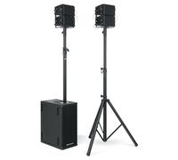 Pack Sono Pronomic V-Array 4.2 640W Actif Bluetooth DJ Enceintes PA Subwoofer