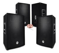 Pack Sono Sound 2800W Total - 4 Enceintes passives BM SONIC BMS 700W Noir - Câbles HP - Soirée - Anniversaire - Mariage - DJ