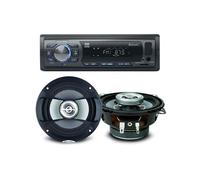 Pack sono voiture Auto Radio NewOne AR375BT 120 Watts + 2 haut parleurs 10cm 80W