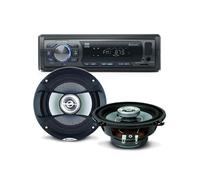 Pack sono voiture Auto Radio NewOne AR375BT 120 Watts + 2 hauts parleurs 13cm 100W
