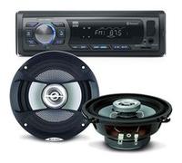 Pack sono voiture Auto Radio NewOne AR375BT 120 Watts + 2 hauts parleurs 13cm 100W