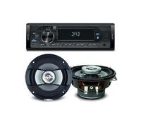 Pack sono voiture Auto Radio NewOne AR390DAB 80 Watts + 2 haut parleurs 10cm 80W