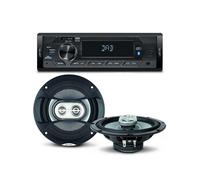 Pack sono voiture Auto Radio NewOne AR390DAB 80 Watts + 2 haut parleurs 16,5cm 120W