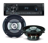 Pack sono voiture Auto Radio NewOne AR390DAB 80 Watts + 2 hauts parleurs 13cm 100W