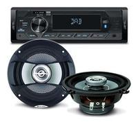Pack sono voiture Auto Radio NewOne AR390DAB 80 Watts + 2 hauts parleurs 13cm 100W