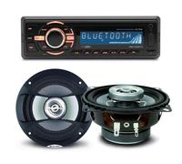 Pack sono voiture Autoradio bluetooth RMD046BT-2 4X75W + 2 haut parleurs 10cm 80W