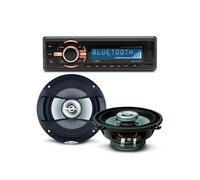 Pack sono voiture Autoradio bluetooth RMD046BT-2 4X75W + 2 haut parleurs 13cm 100W