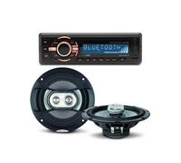 Pack sono voiture Autoradio bluetooth RMD046BT-2 4X75W + 2 haut parleurs 16,5m 120W