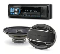 Pack sono voiture Autoradio M-195BT + 2 haut parleurs ovales 6x9"" Caliber 180W
