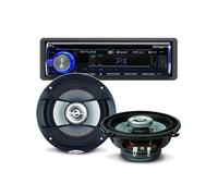 Pack sono voiture Autoradio Muse M-1229 DAB 160 Watts + 2 hauts parleurs 13cm 100W