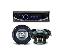 Pack sono voiture Autoradio RCD123 4X75W + 2 haut parleurs 10cm 80W