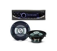Pack sono voiture Autoradio RCD123 4X75W + 2 hauts parleurs 13cm 100W