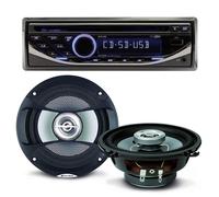 Pack sono voiture Autoradio RCD123 4X75W + 2 hauts parleurs 13cm 100W G