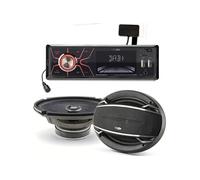 Pack sono voiture Autoradio RMD060DAB-BT 4X75W + 2 haut parleurs ovales 6x9 Caliber 180W