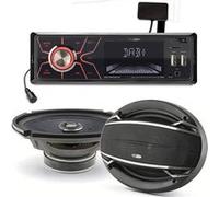 Pack sono voiture Autoradio RMD060DAB-BT 4X75W + 2 haut parleurs ovales 6x9 Caliber 180W