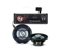 Pack sono voiture Autoradio RMD060DAB-BT 4X75W + 2 hauts parleurs 13cm 100W